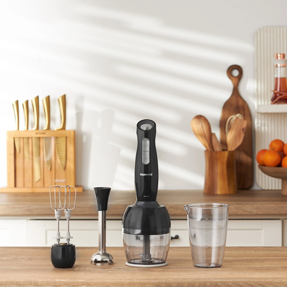 Homend Handmaid 1908H Blender Set Siyah Gri görseli 2