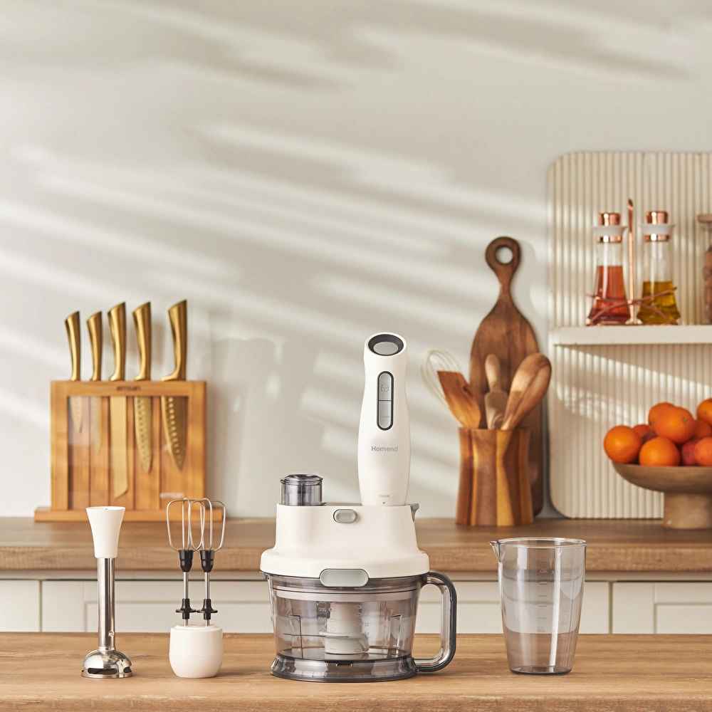 Homend Functionall 2807H Mutfak Robotu Krem Gri görseli 3