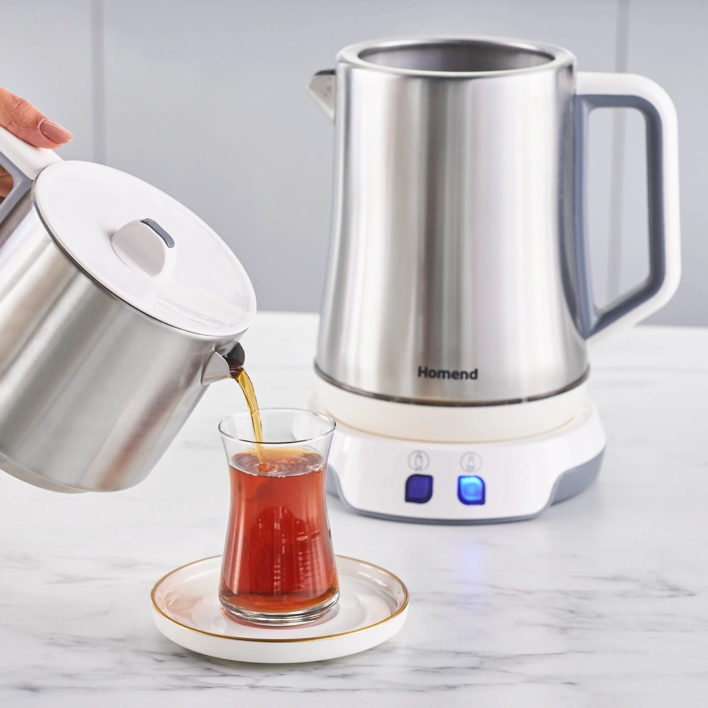 Homend Royaltea Elegant 1775H Konuşan Çay Makinesi Inox Beyaz görseli 2