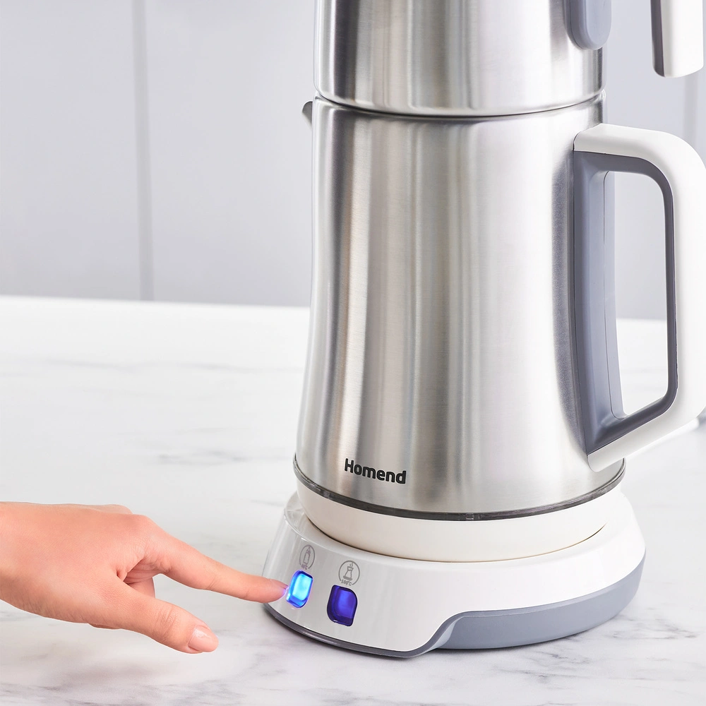 Homend Royaltea Elegant 1775H Konuşan Çay Makinesi Inox Beyaz görseli 3