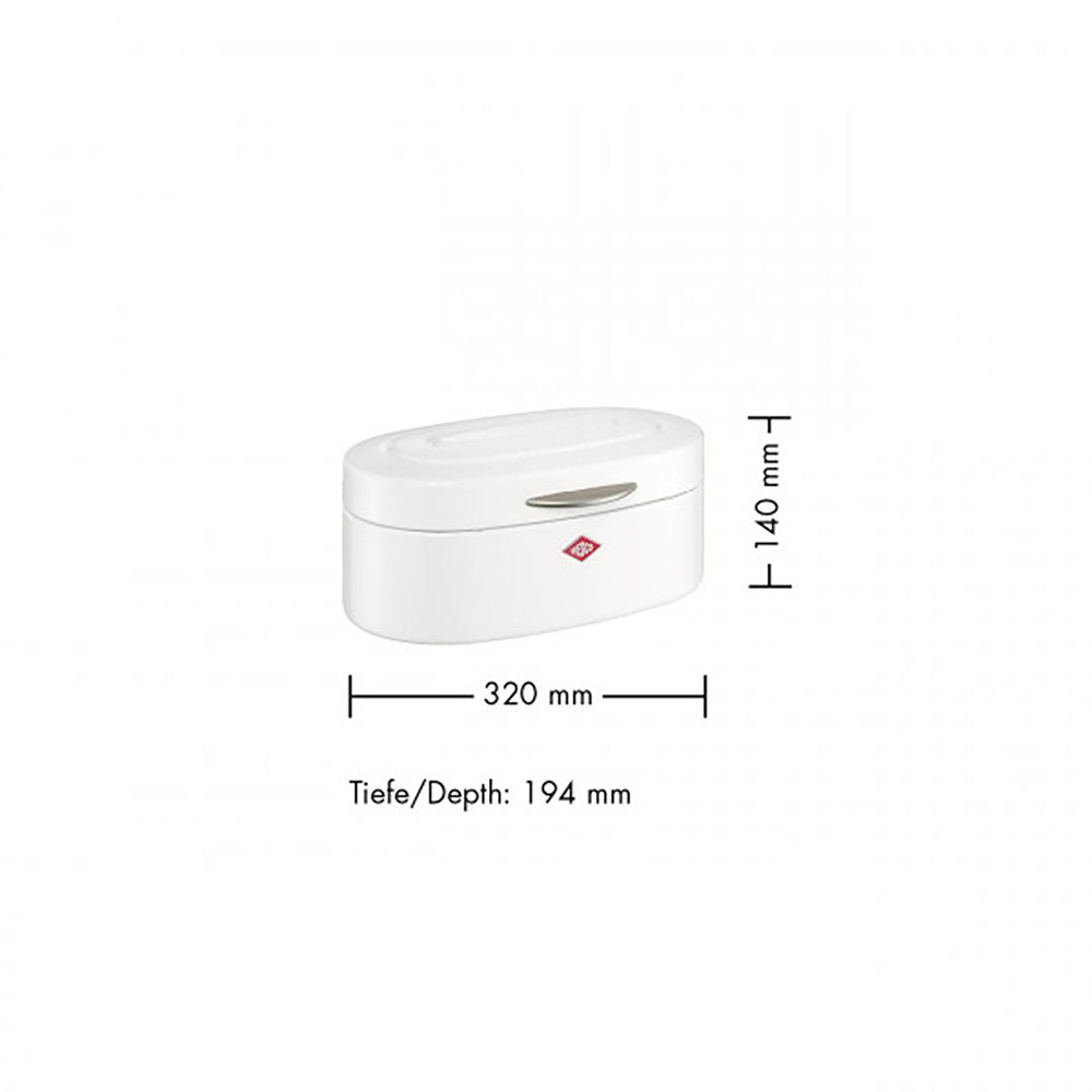 Wesco Single Elly Ekmek Kutusu 32 cm x 19,4 cm x 14 cm Beyaz görseli 5