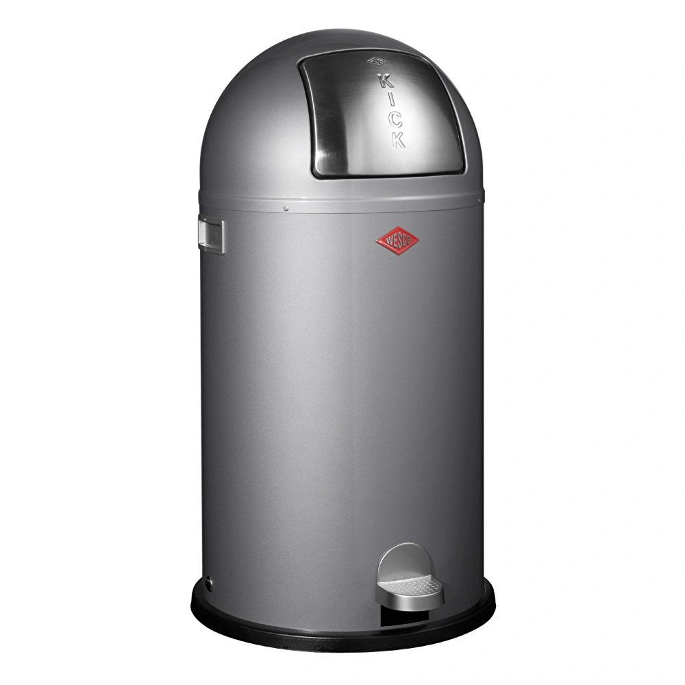 Wesco Kickboy 40 L Çöp Kutusu Gümüş görseli 4