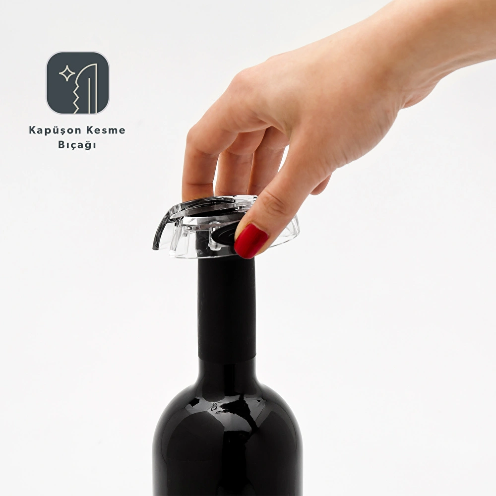 Homend Wine Up 2201H Otomatik Şarap Açacağı ( Elektrikli Tirbuşon) görseli 6