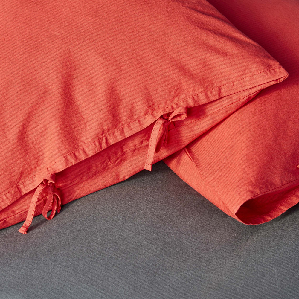 Nautica Home Pruva Kırmızı Antrasit Çift Taraflı Çift Kişilik Nevresim Yastık Seti görseli 6
