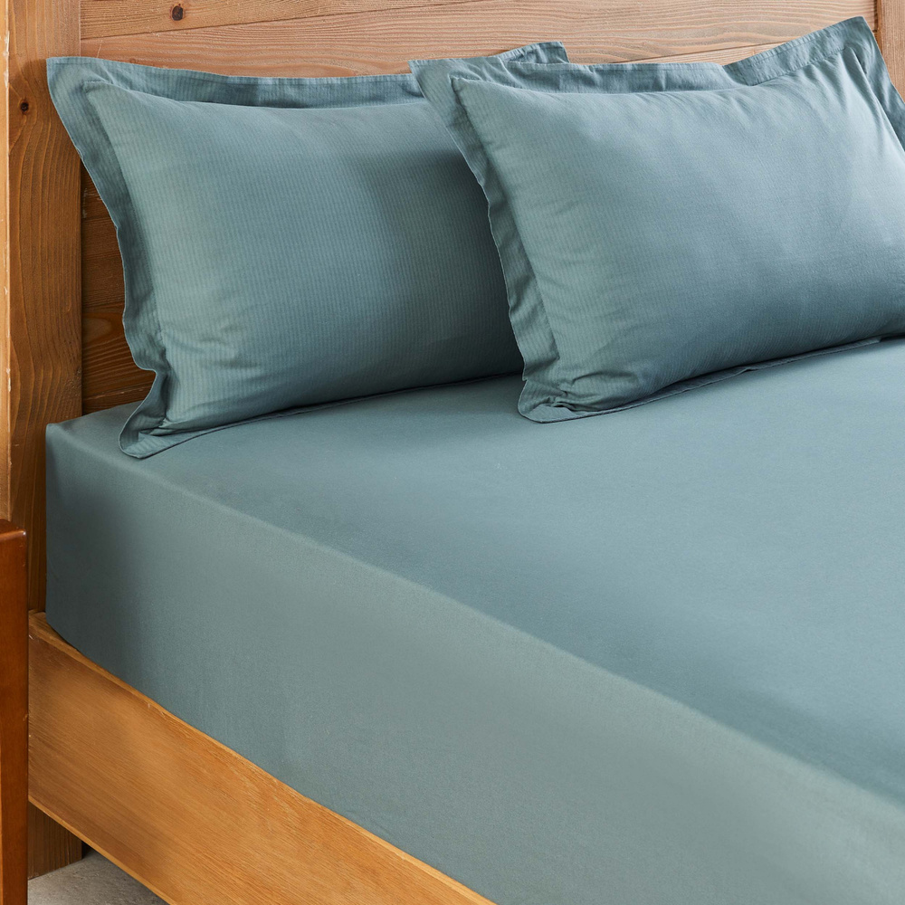 Nautica Home Yeşil %100 Pamuk Tek Kişilik Fitted/Lastikli Çarşaf görseli 1