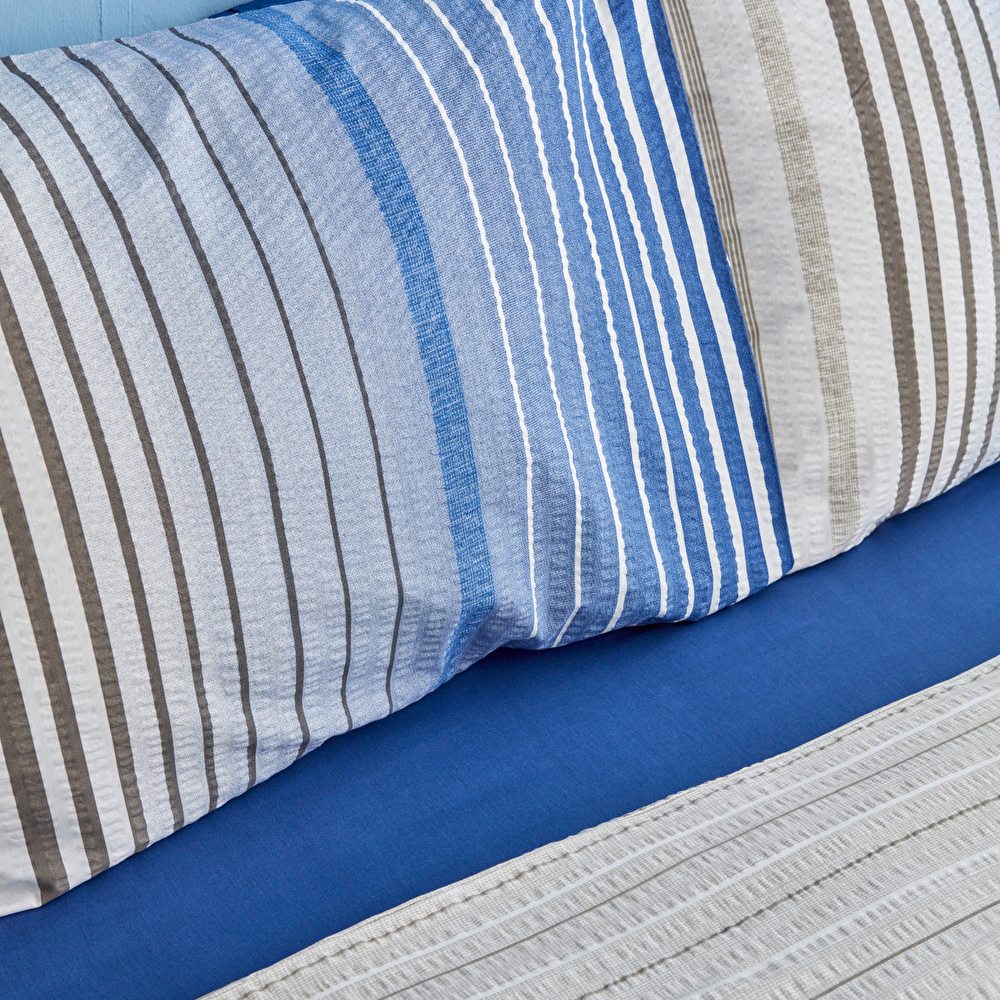 Nautica Home Olympus Stripe Çift Kişilik Nevresim Takımı Blue görseli 4