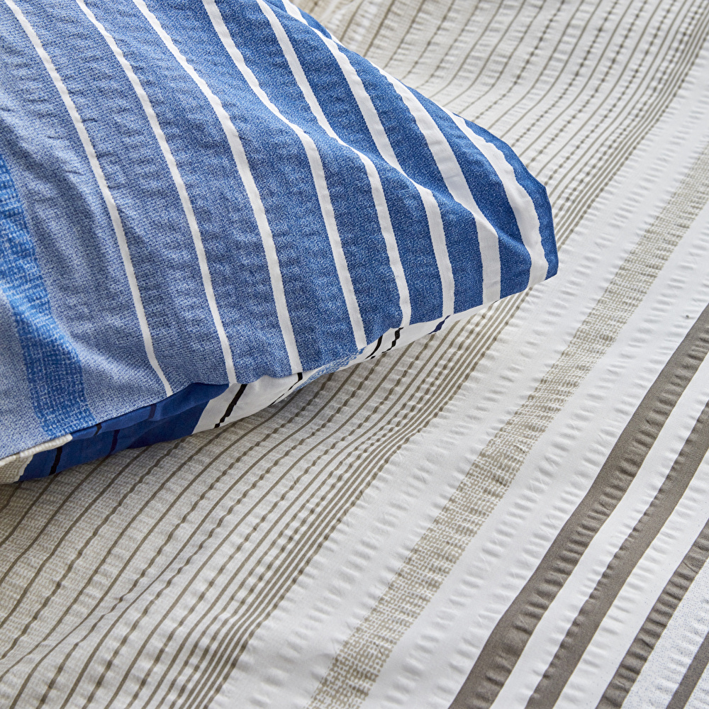 Nautica Home Olympus Stripe Çift Kişilik Nevresim Takımı Blue görseli 6