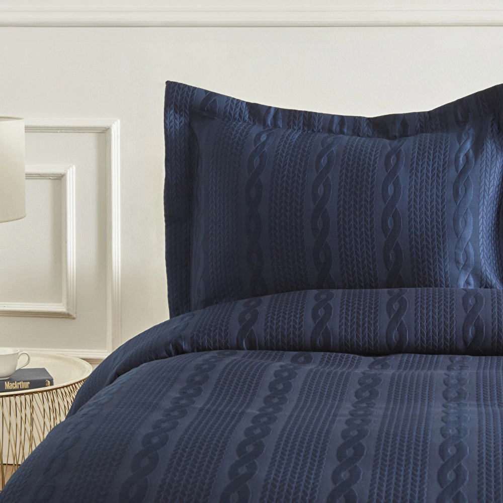 Nautica Home Rope Tek Kişilik Yatak Örtüsü Seti Navy görseli 4