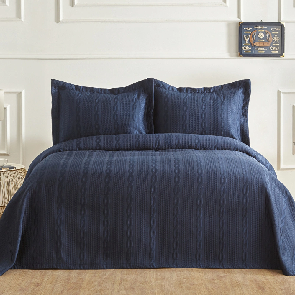 Nautica Home Rope Navy Çift Kişilik Yatak Örtüsü Seti görseli 1