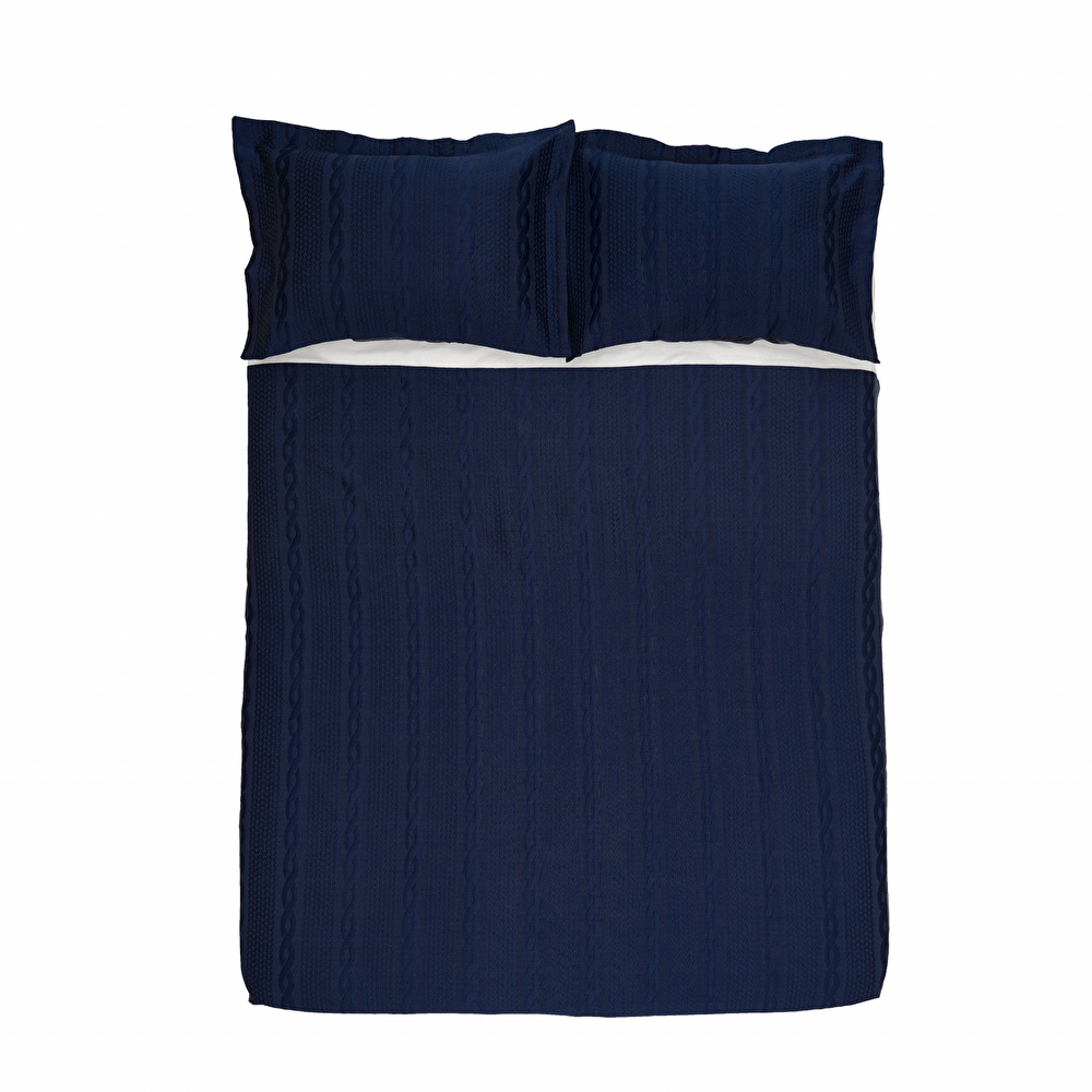 Nautica Home Rope Navy Çift Kişilik Yatak Örtüsü Seti görseli 10