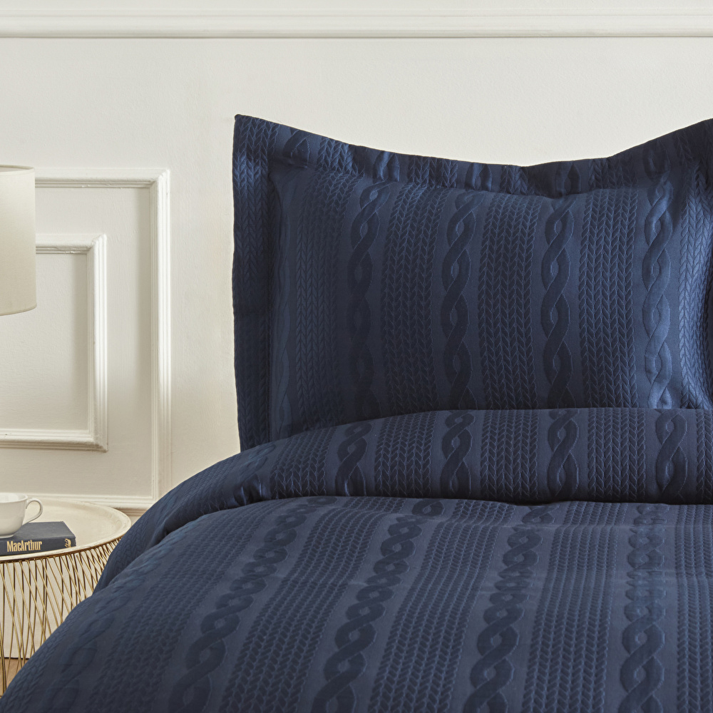 Nautica Home Rope Navy Çift Kişilik Yatak Örtüsü Seti görseli 6