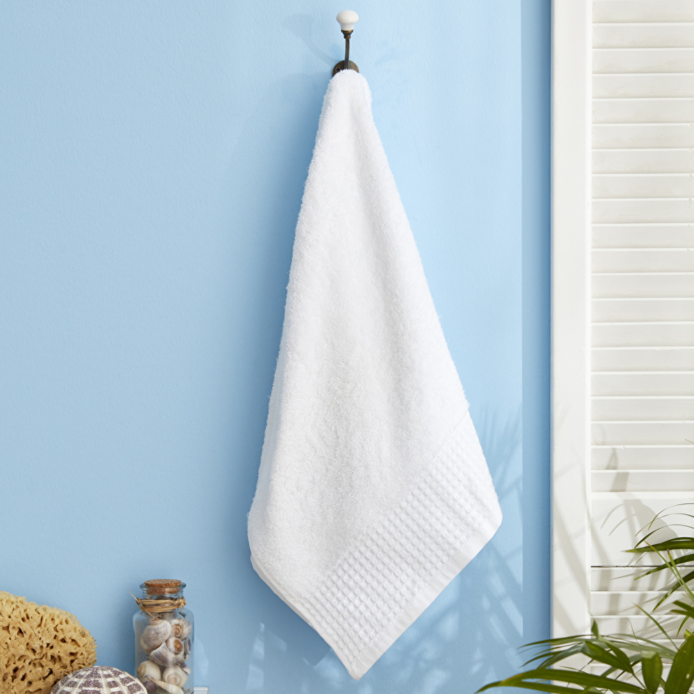 Nautica Home Malone Beyaz Yüz Havlusu 50x90 cm görseli 1