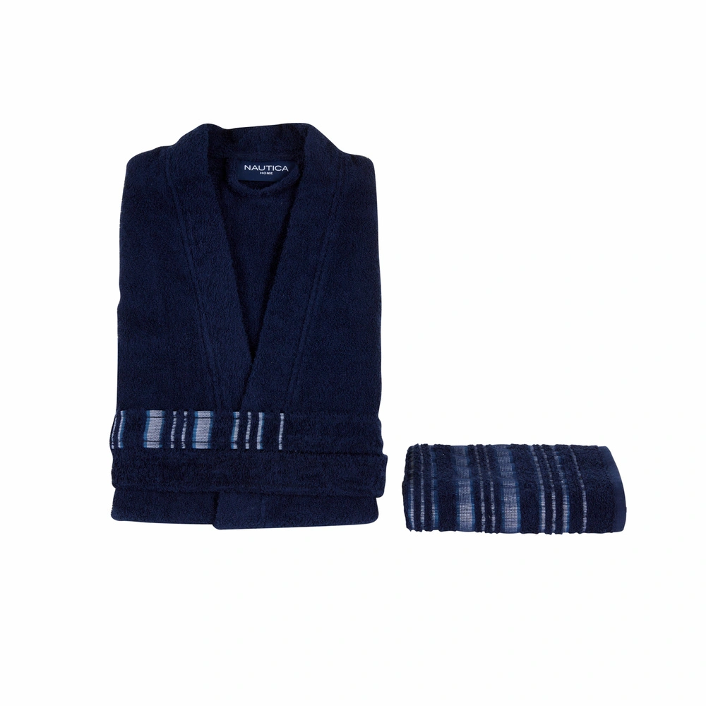 Nautica Home Barnes Navy Bornoz Seti S-M görseli 2