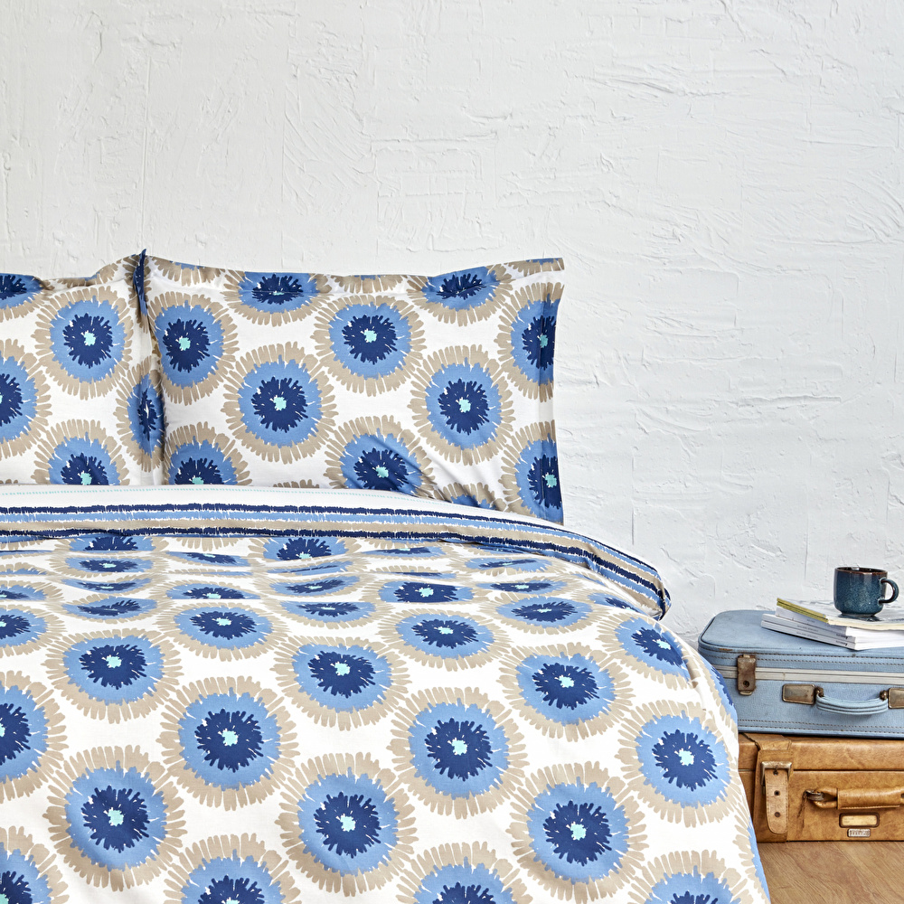 Nautica Home Ocean %100 Pamuk Tek Kişilik Nevresim Takımı Mavi görseli 2