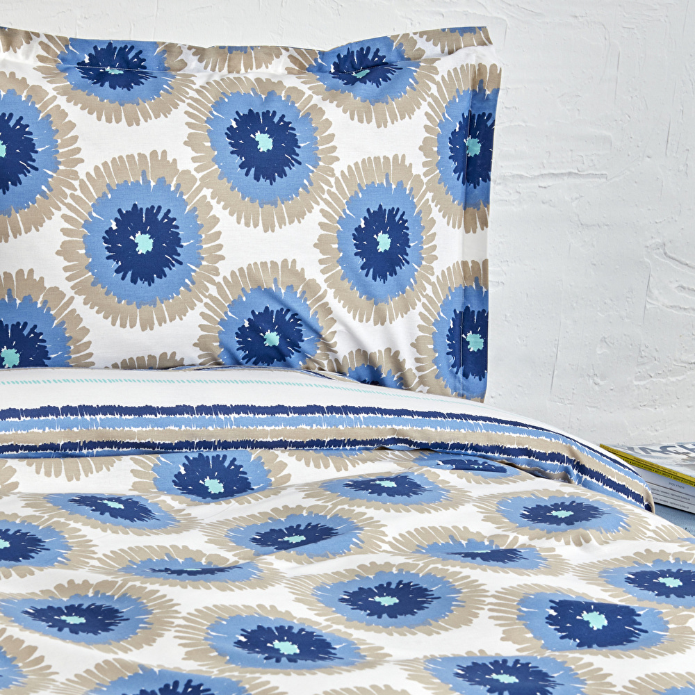 Nautica Home Ocean %100 Pamuk Tek Kişilik Nevresim Takımı Mavi görseli 4