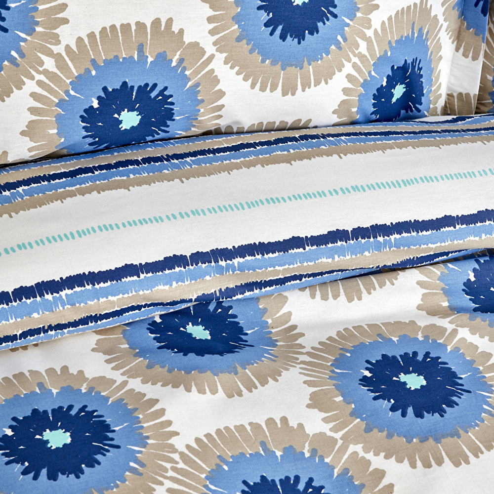 Nautica Home Ocean %100 Pamuk Tek Kişilik Nevresim Takımı Mavi görseli 7