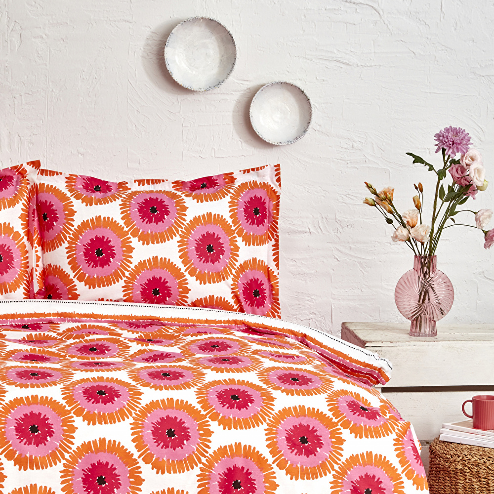 Nautica Home Ocean %100 Pamuk Çift Kişilik Nevresim Takımı Pembe görseli 3