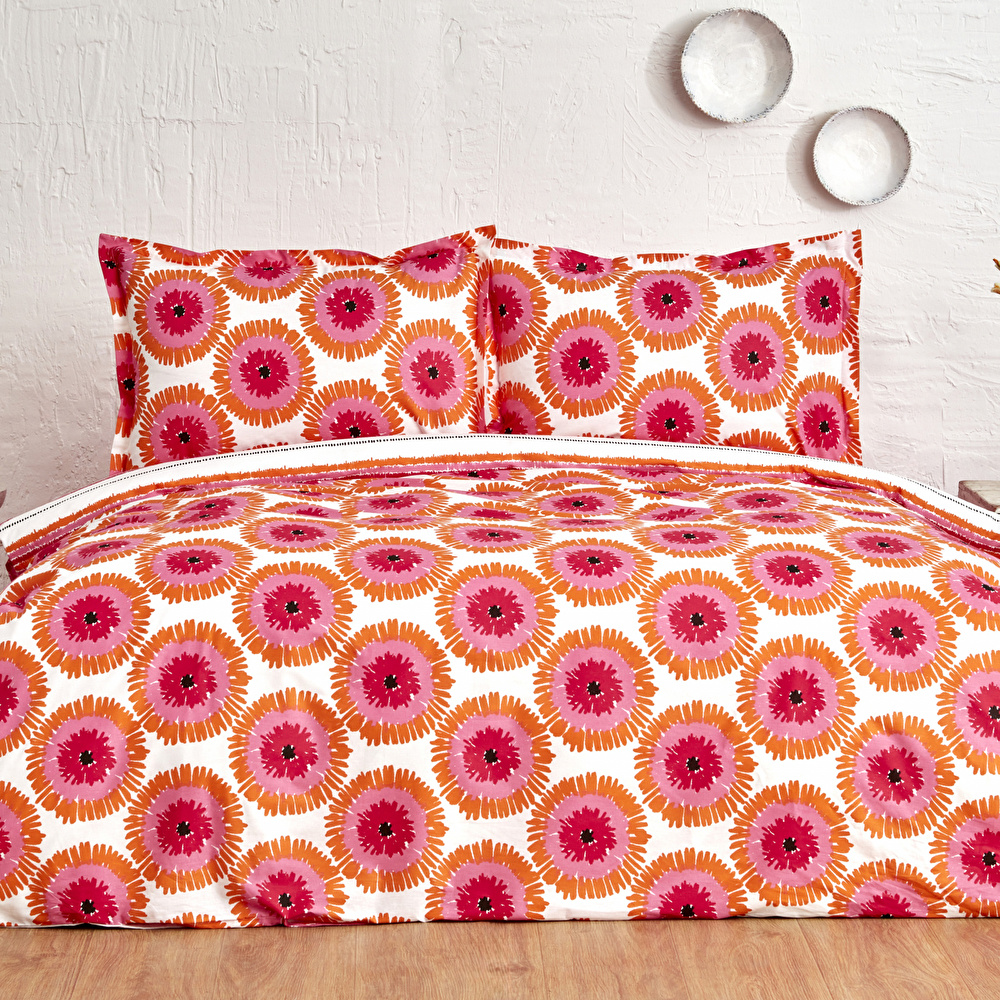 Nautica Home Ocean %100 Pamuk Çift Kişilik Nevresim Takımı Pembe görseli 1