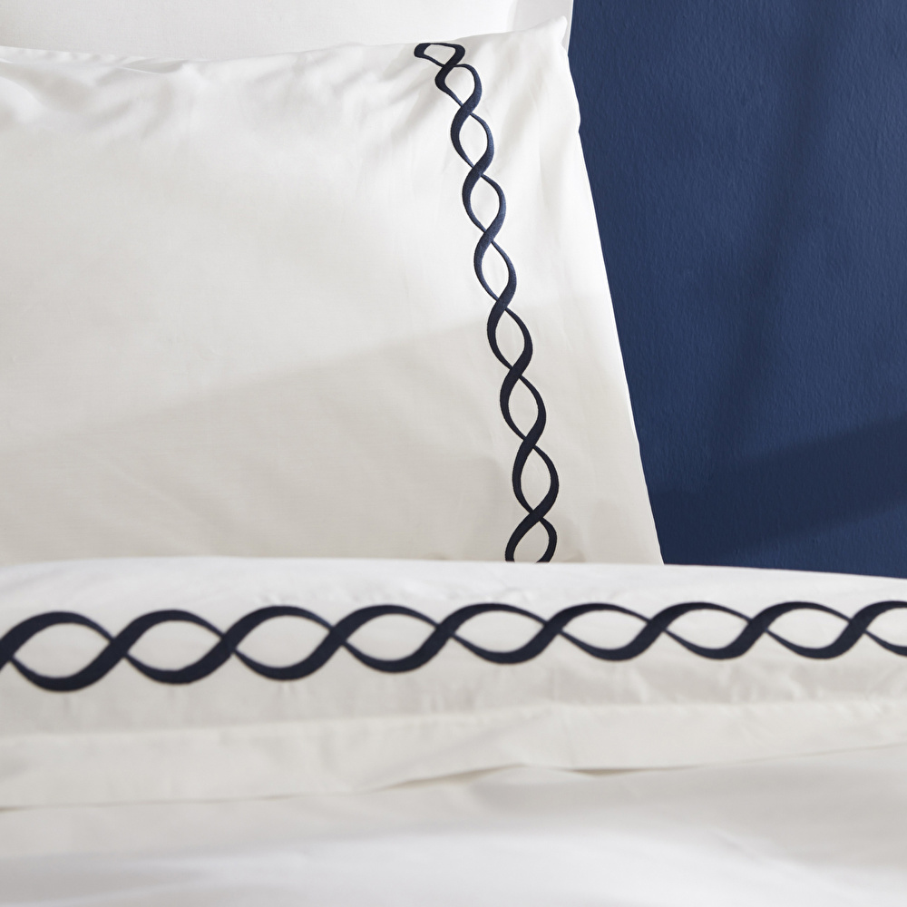 Nautica Home  Billow Percale Çift Kişilik Nevresim Takımı Navy  görseli 2