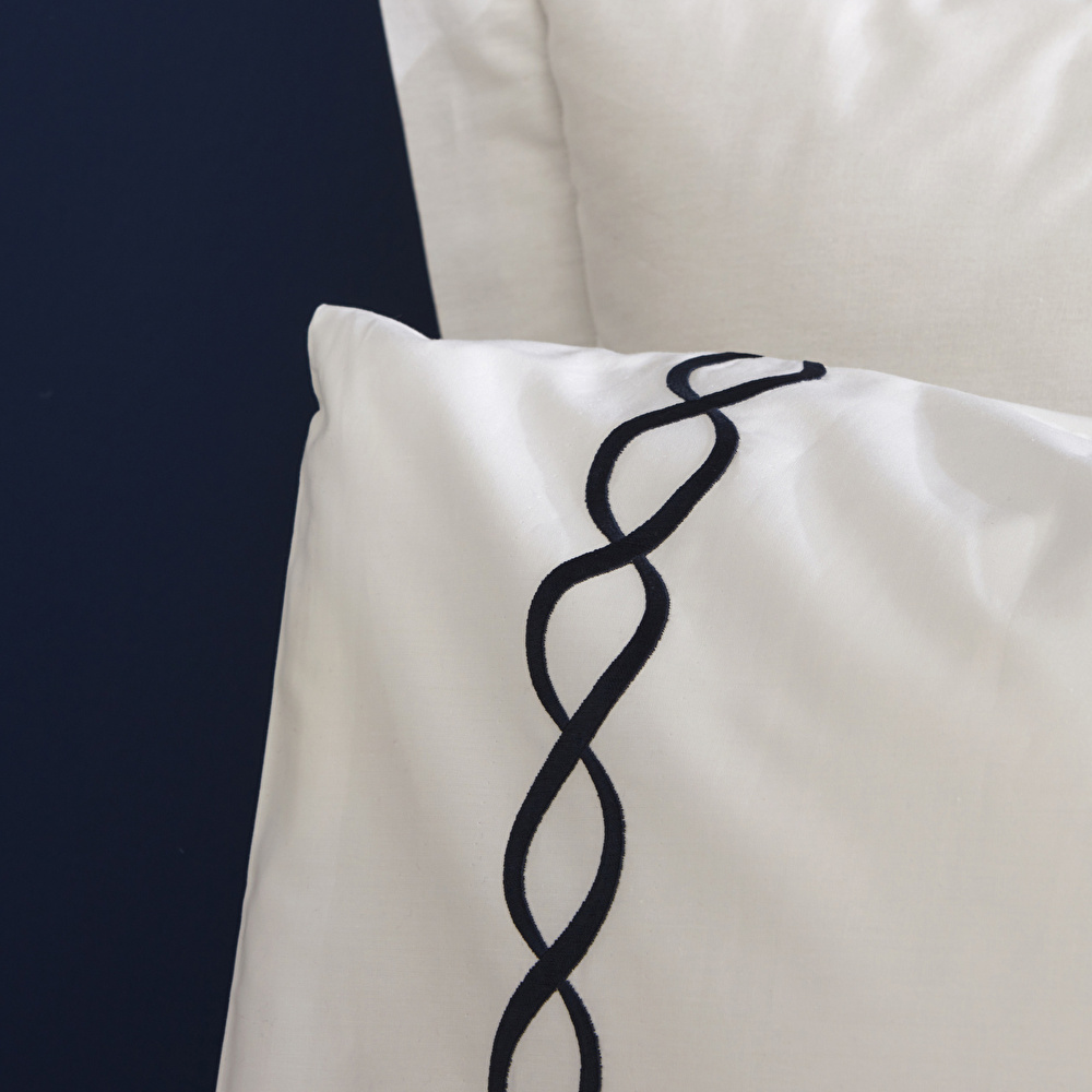 Nautica Home  Billow Percale Çift Kişilik Nevresim Takımı Navy  görseli 5