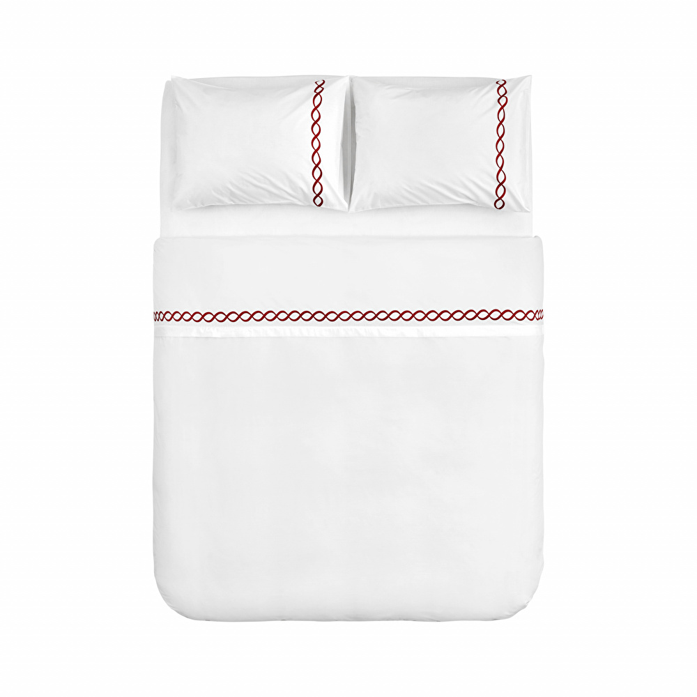 Nautica Home Billow Percale Çift Kişilik Nevresim Takımı Red görseli 7