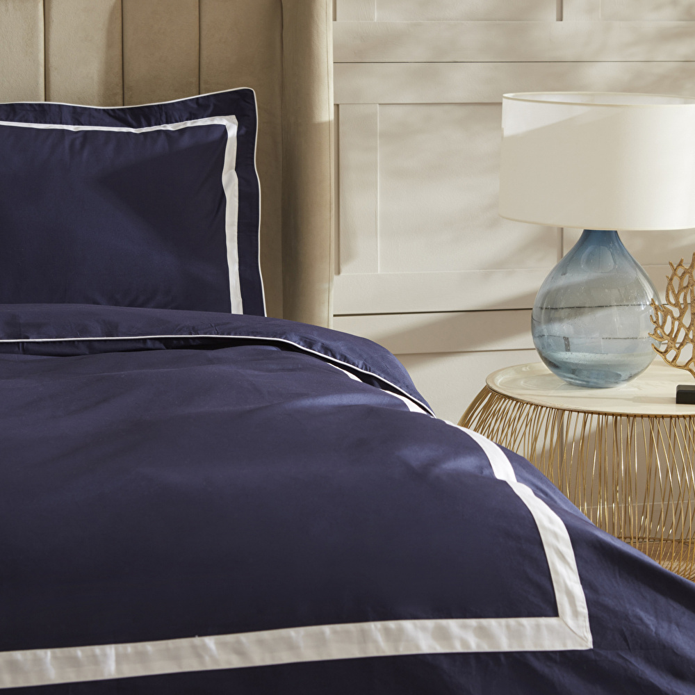 Nautica Home Troy Percale Çift Kişilik Nevresim Takımı Navy  görseli 2