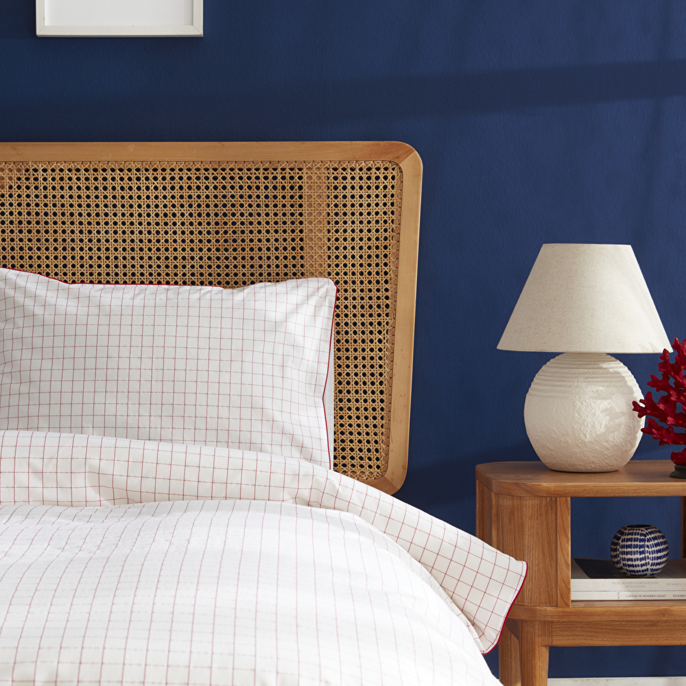 Nautica Home Daren %100 Pamuk Tek Kişilik Nevresim Takımı Red görseli 3