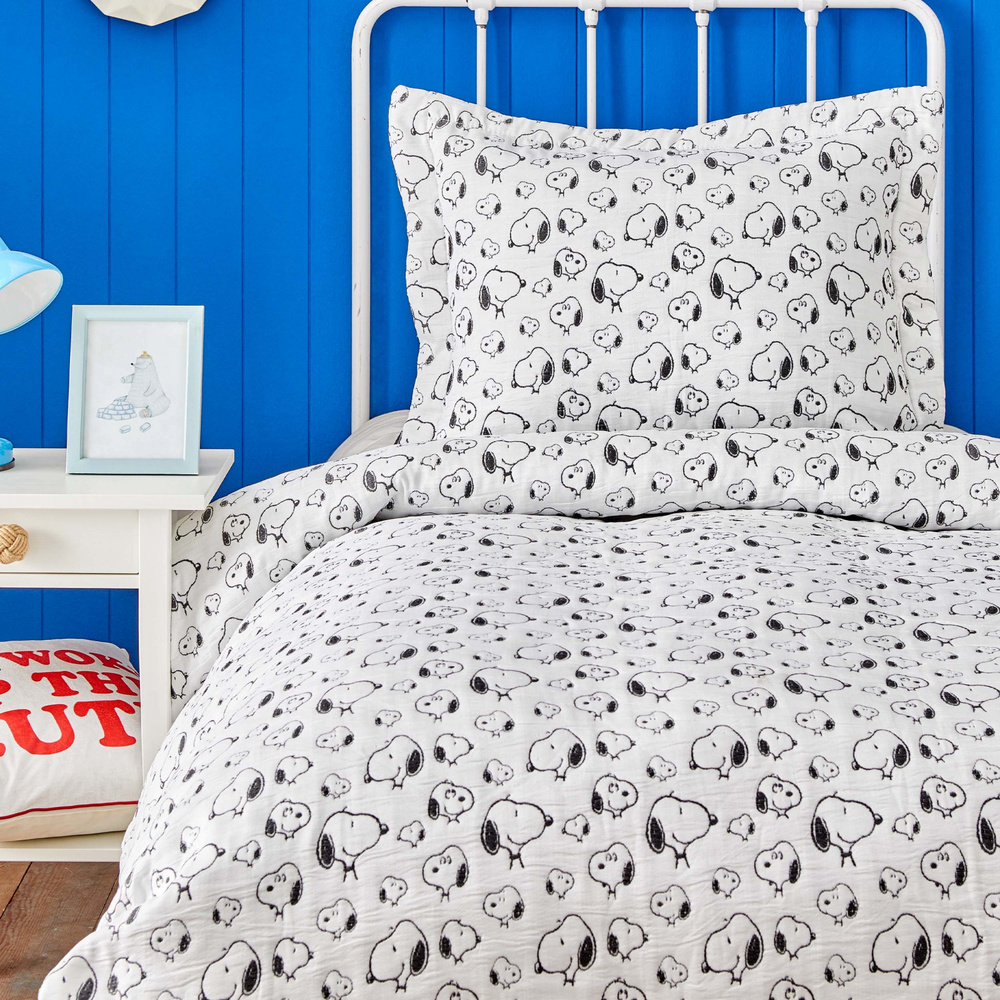 Peanuts by Karaca Home Snoopy Lazy Days Tek Kişilik Yatak Örtüsü Set görseli 2
