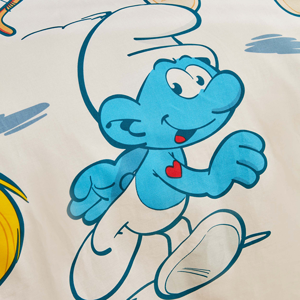 Karaca Home Smurfs By Mushroom Village Tek Kişilik Nevresim Takımı  görseli 7