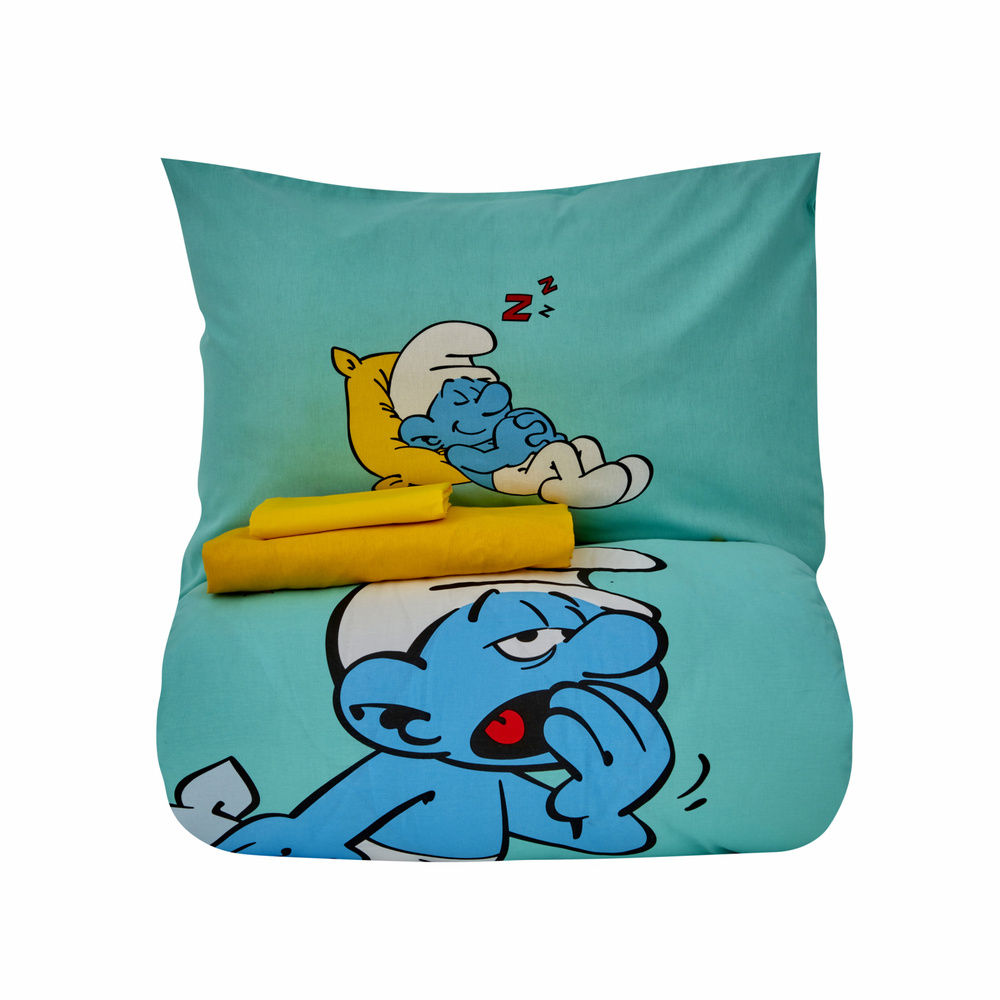 Karaca Home Smurfs Sleepy Smurf %100 Pamuk Tek Kişilik Nevresim