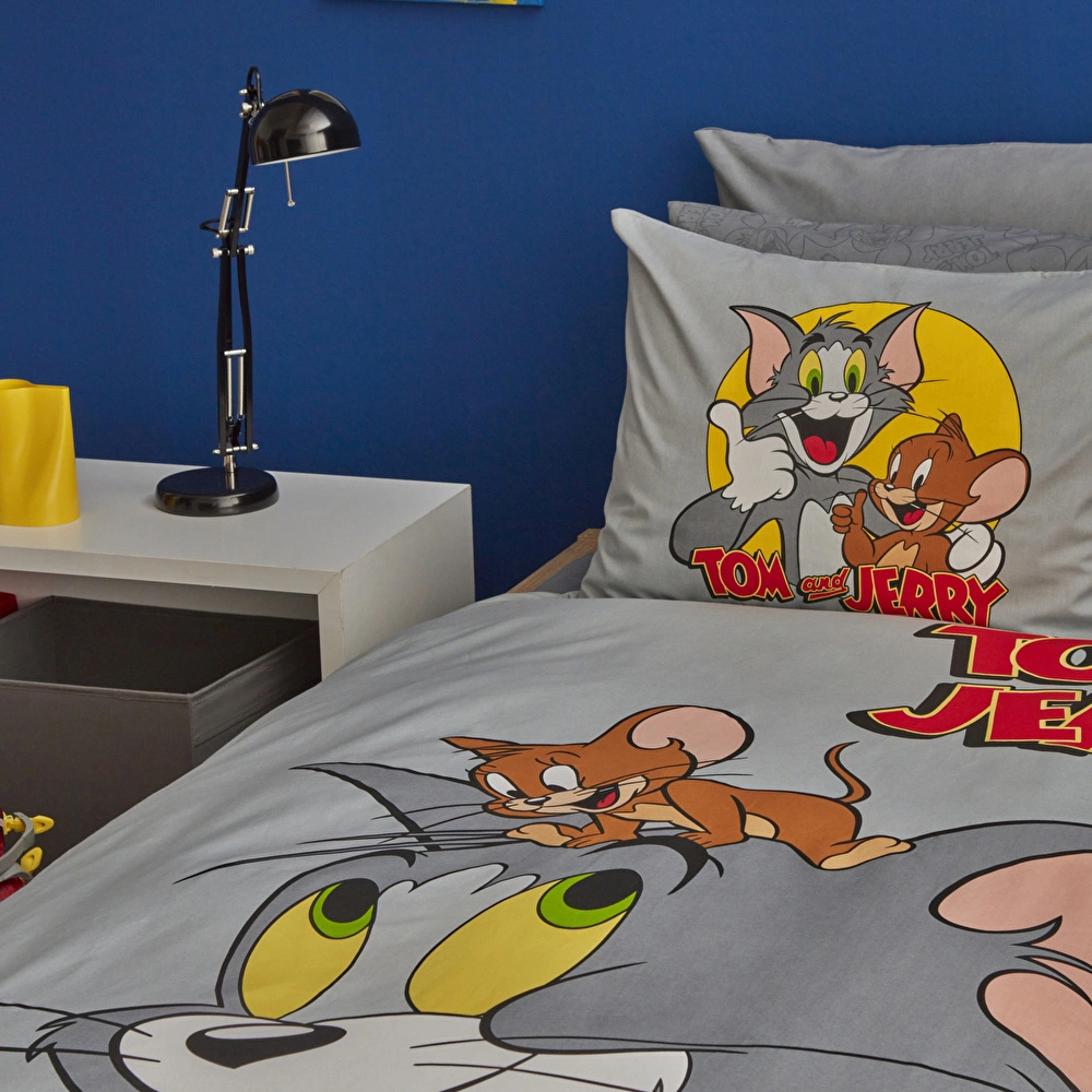 Karaca Home Tom ve Jerry Friends Forever %100 Pamuk Tek Kişilik Nevresim Takımı görseli 4