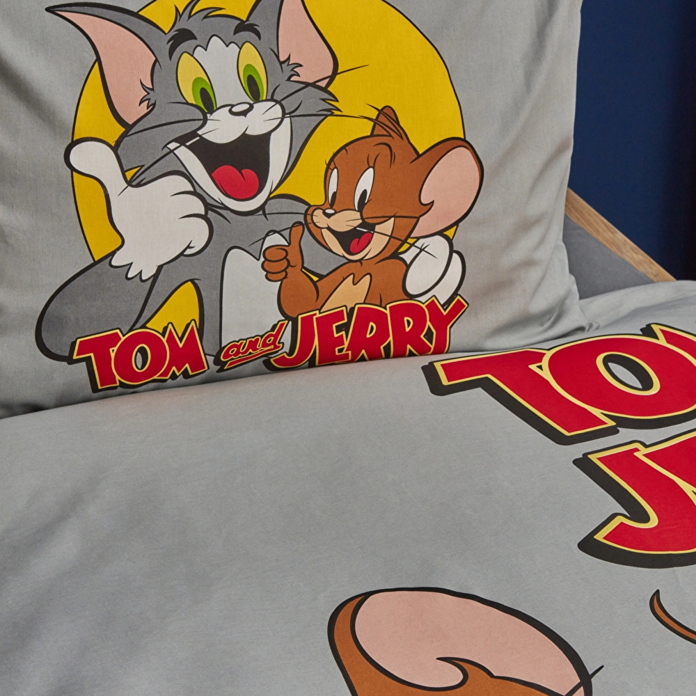 Karaca Home Tom ve Jerry Friends Forever %100 Pamuk Tek Kişilik Nevresim Takımı görseli 5
