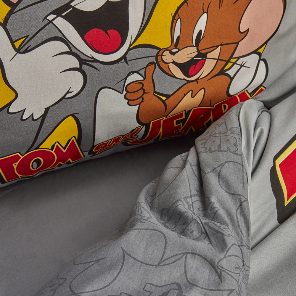 Karaca Home Tom ve Jerry Friends Forever %100 Pamuk Tek Kişilik Nevresim Takımı görseli 8
