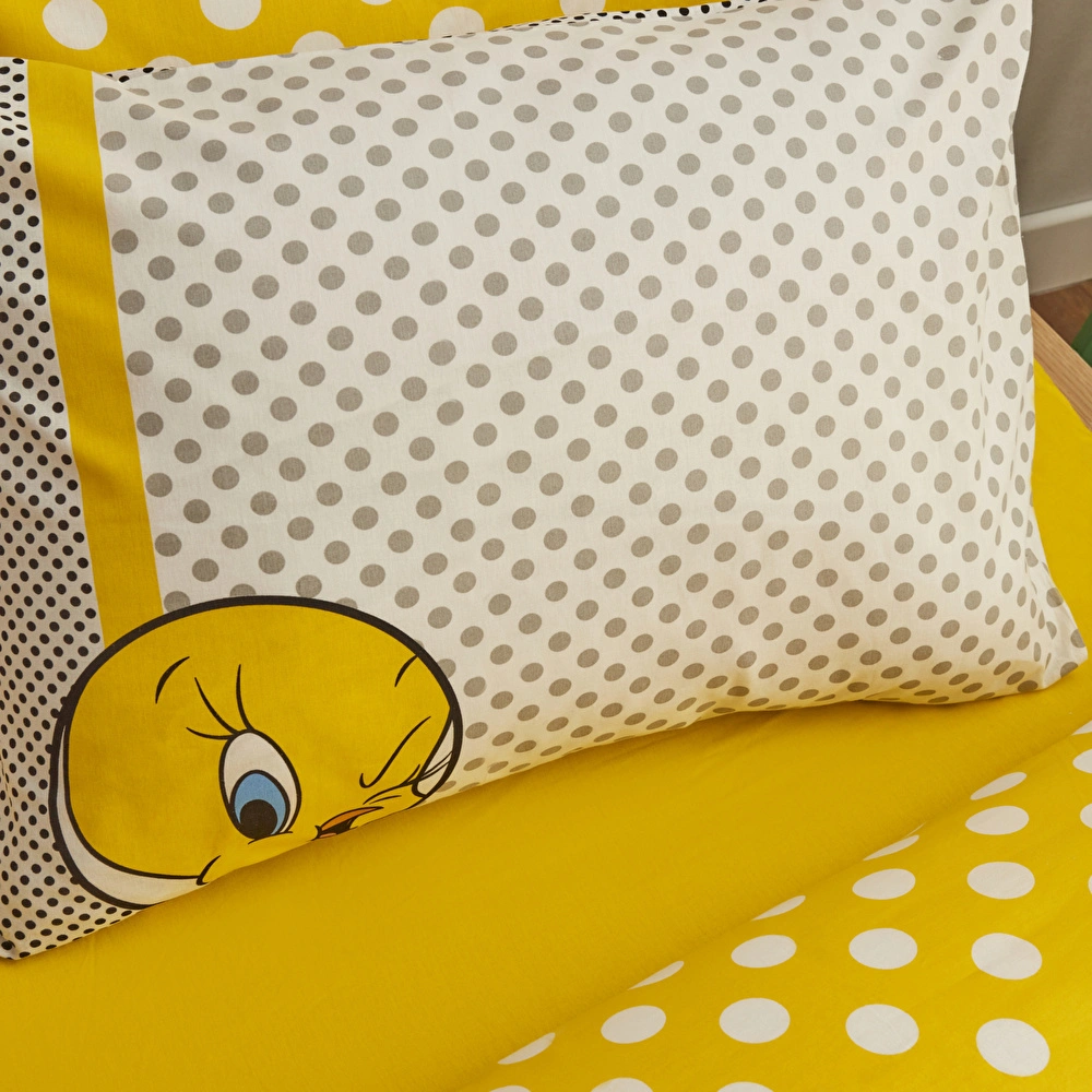 Karaca Home Looney Tunes Tweety %100 Pamuk Tek Kişilik Nevresim Takımı görseli 3