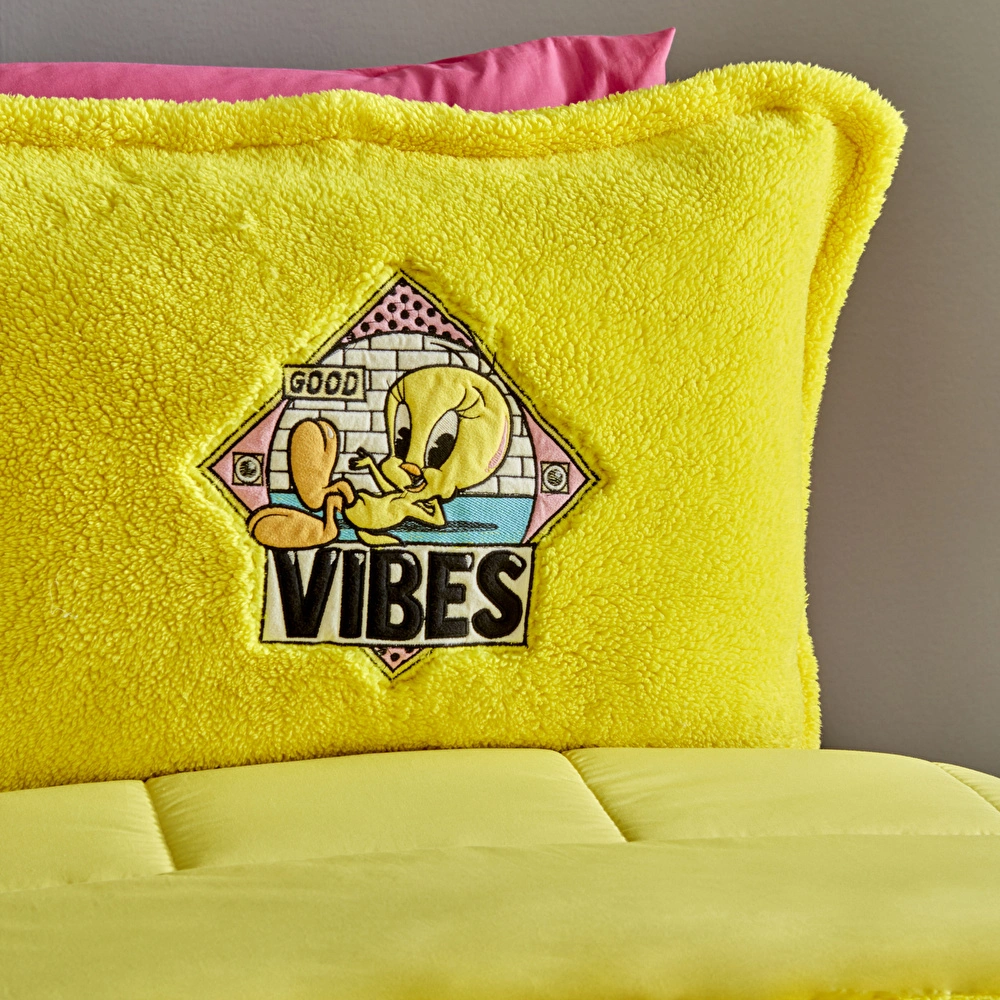 Karaca Home Looney Tunes Tweety Bird Tek Kişilik Comfort Set/Uyku Seti Sarı görseli 3