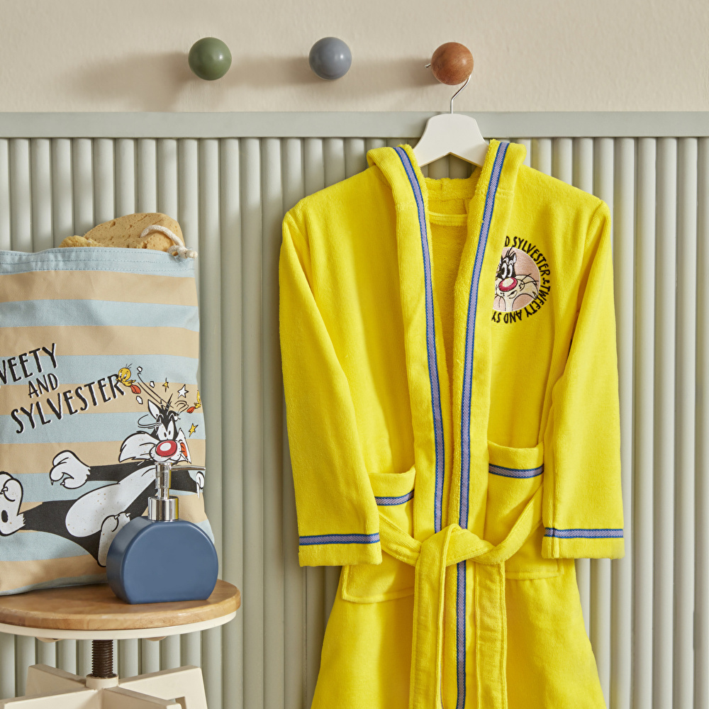 Karaca Home Looney Tunes Tweety Kapüşonlu Bornoz 4/6 Yaş görseli 1