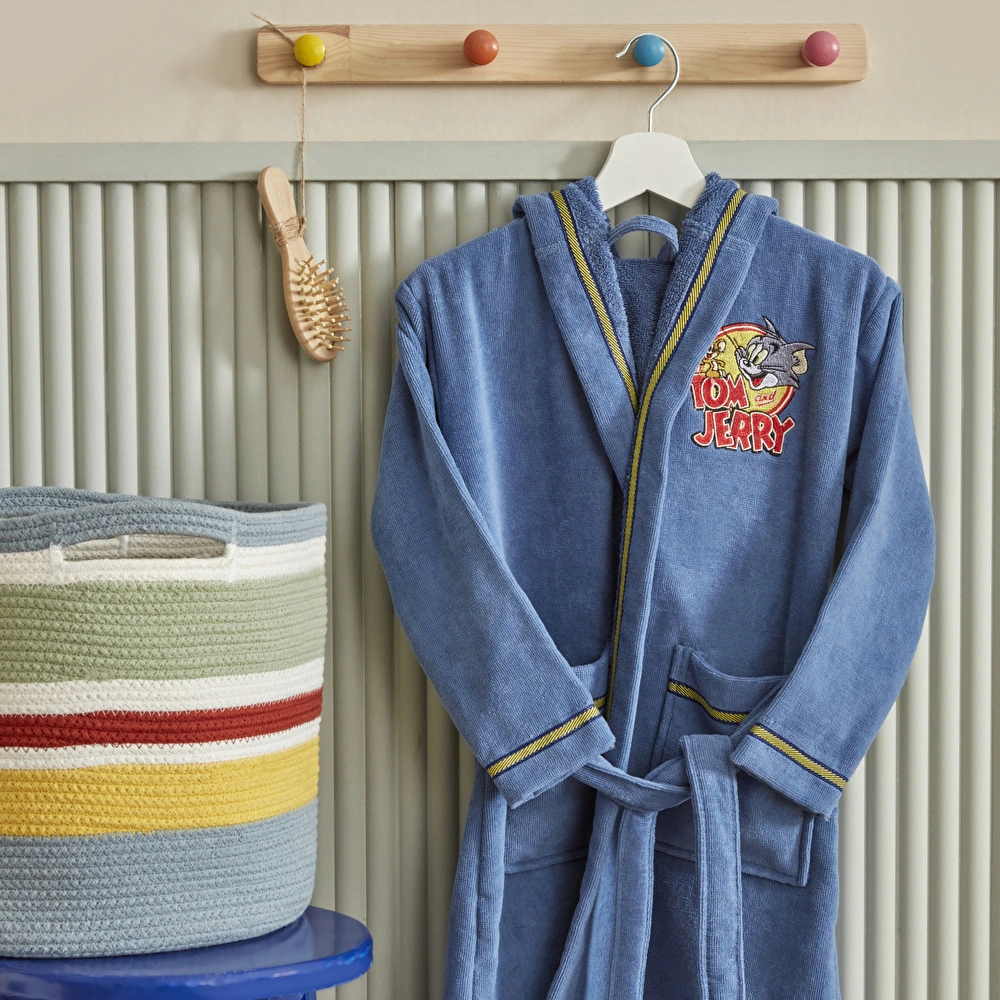 Karaca Home Tom Ve Jerry Kapüşonlu Bornoz 4/6 Yaş  görseli 1