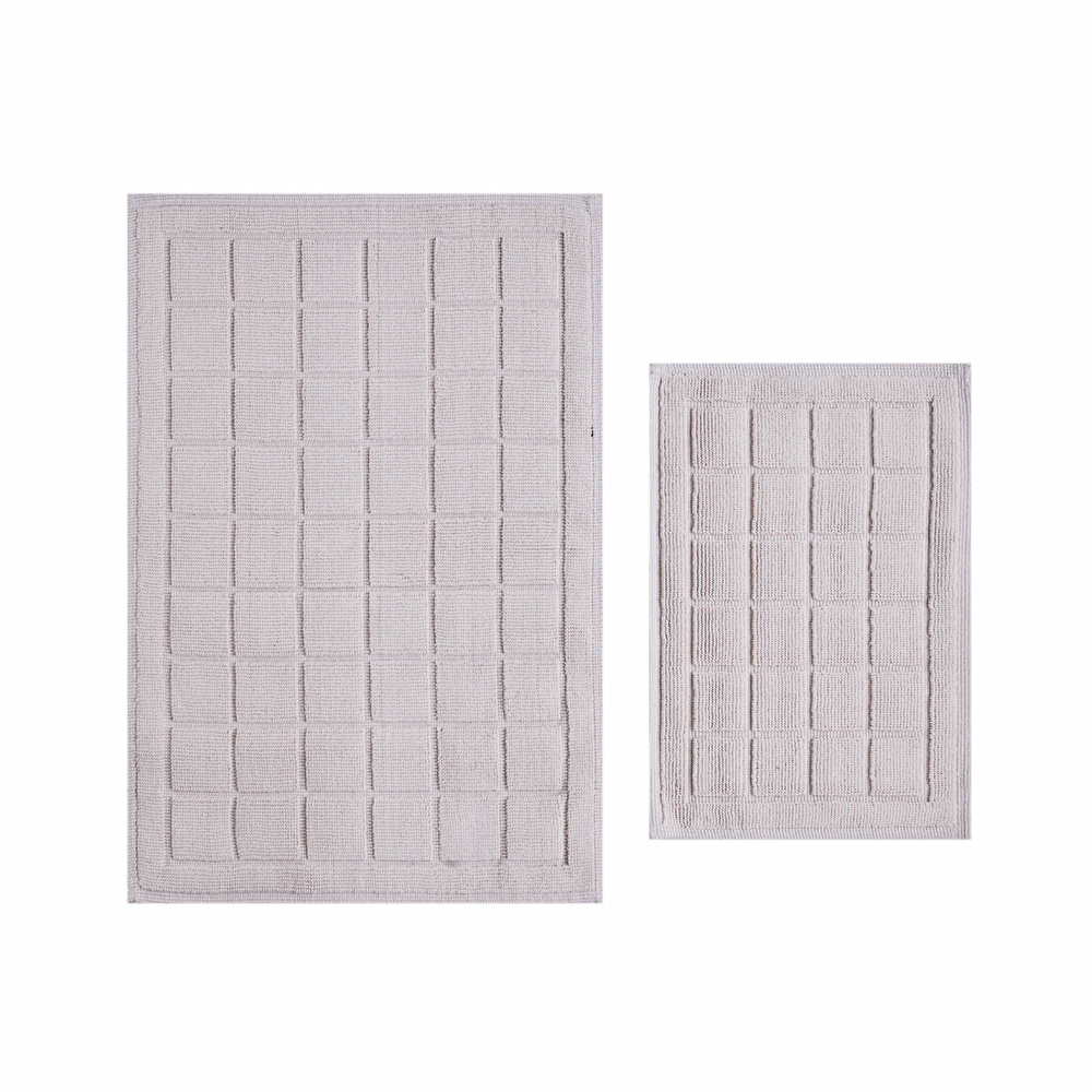 Kaşmir Home Andrea İkili Paspas Ekru 60x90 cm-40x60 cm görseli 1