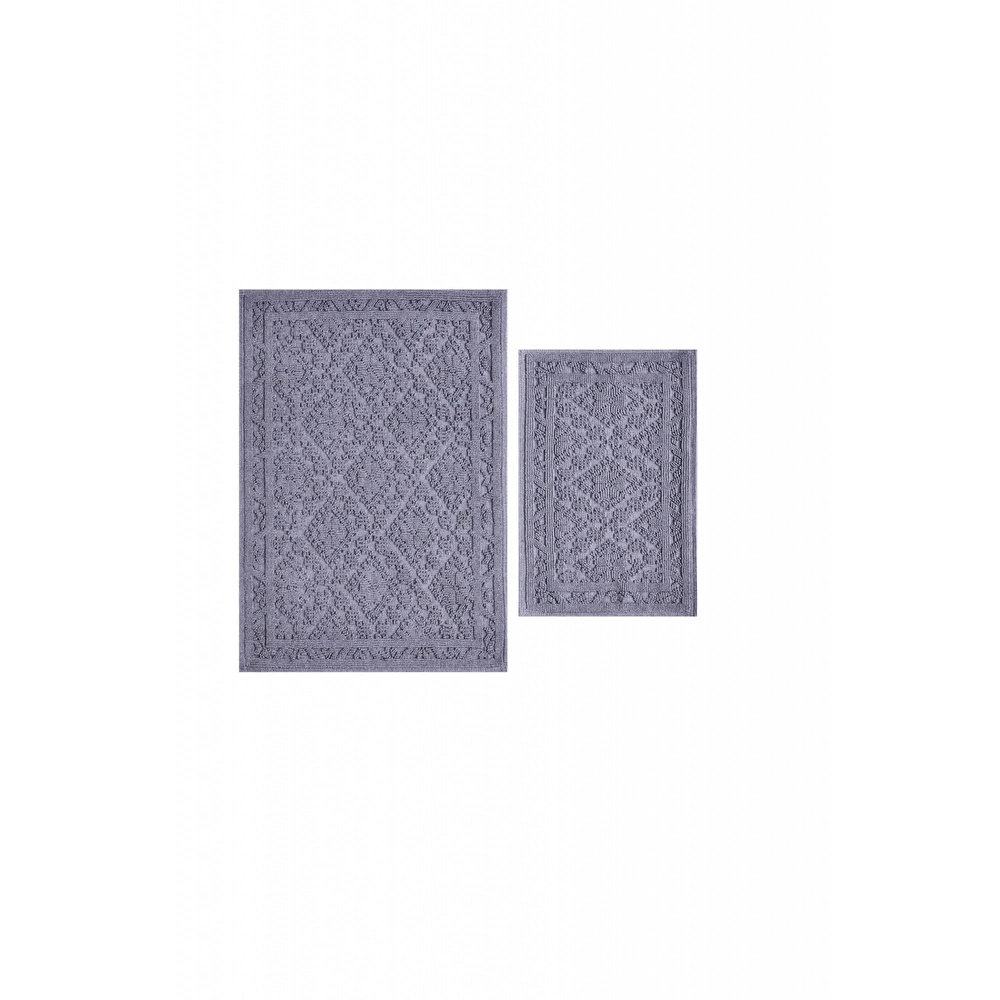 Kaşmir Home Vilma İkili Paspas Gri 60x90 cm-40x60 cm görseli 3