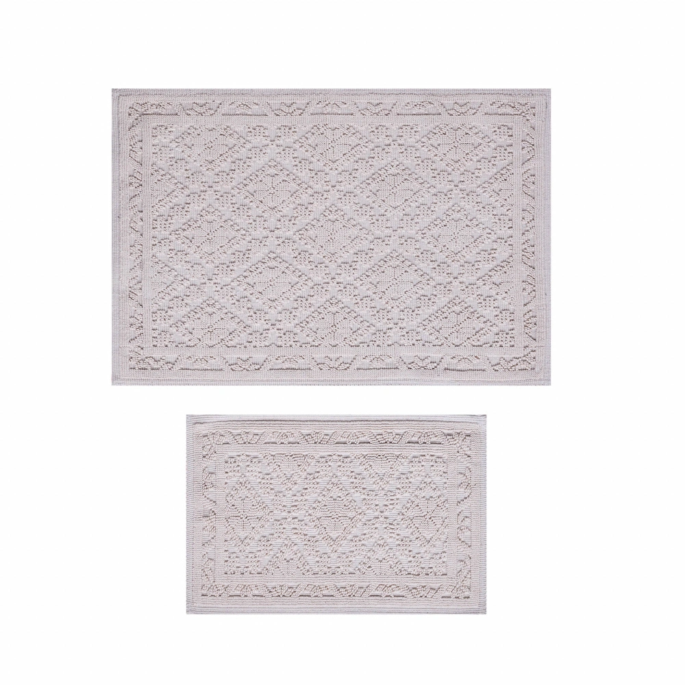 Kaşmir Home Vilma İkili Paspas Ekru  60x90 cm-40x60 cm görseli 1