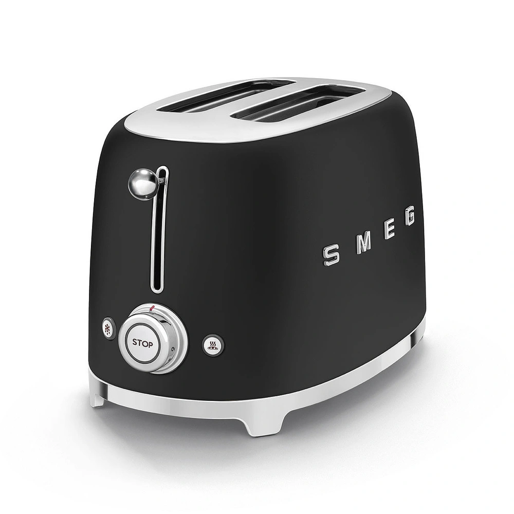 Smeg 2x1 Ekmek Kızartma TSF01BLMEU Matte Black görseli 2