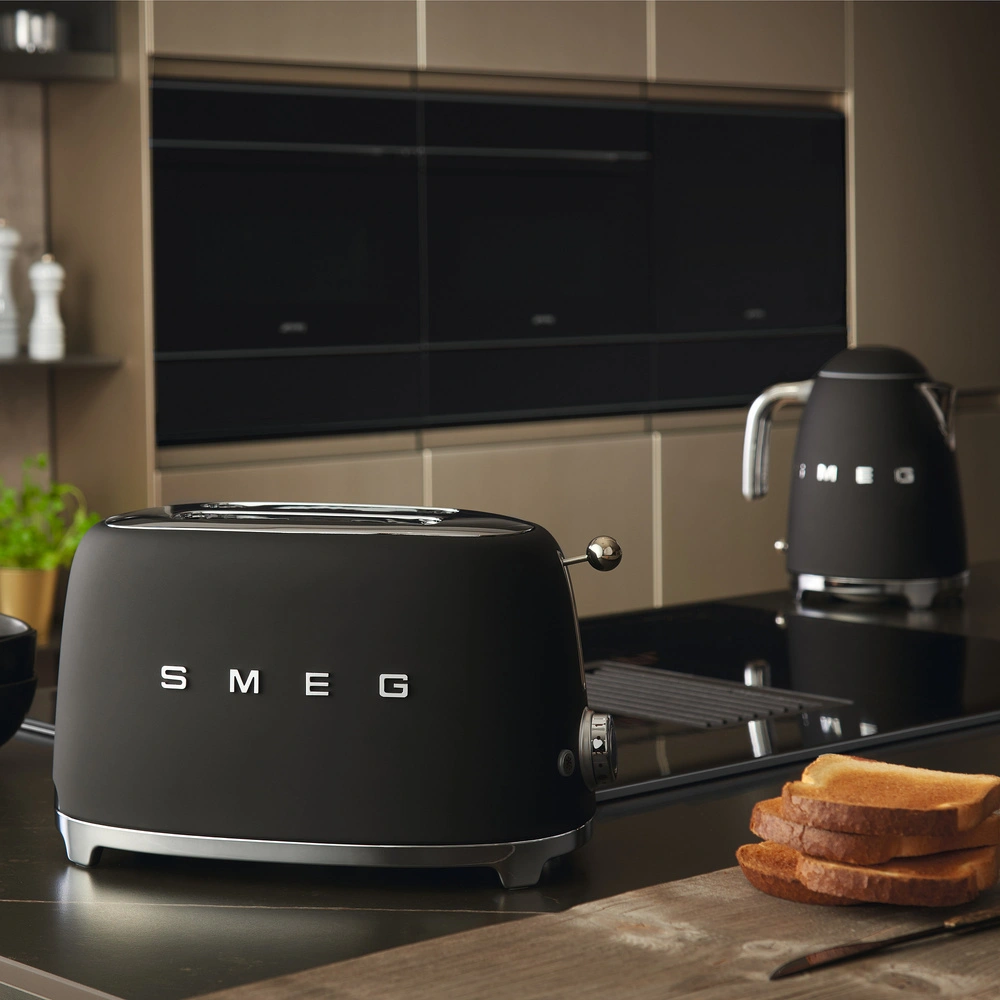 Smeg 2x1 Ekmek Kızartma TSF01BLMEU Matte Black görseli 9