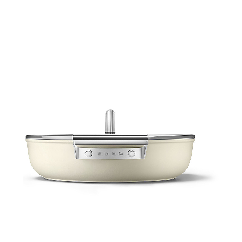Smeg Cookware Krem Tencere Cam Kapaklı 28 cm görseli 7