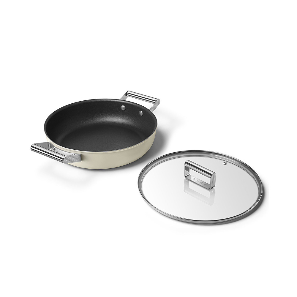 Smeg Cookware Krem Tencere Cam Kapaklı 28 cm görseli 14