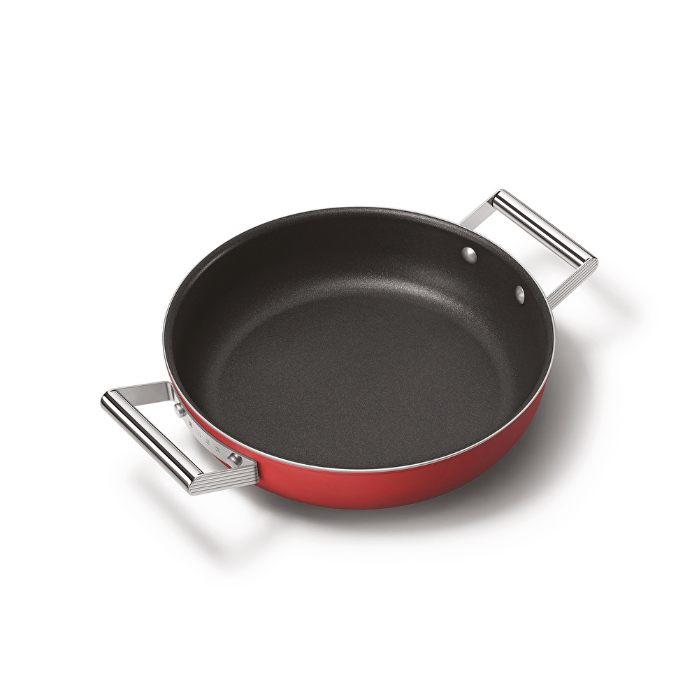 Smeg Cookware Kırmızı Tencere Cam Kapaklı 28 cm görseli 4