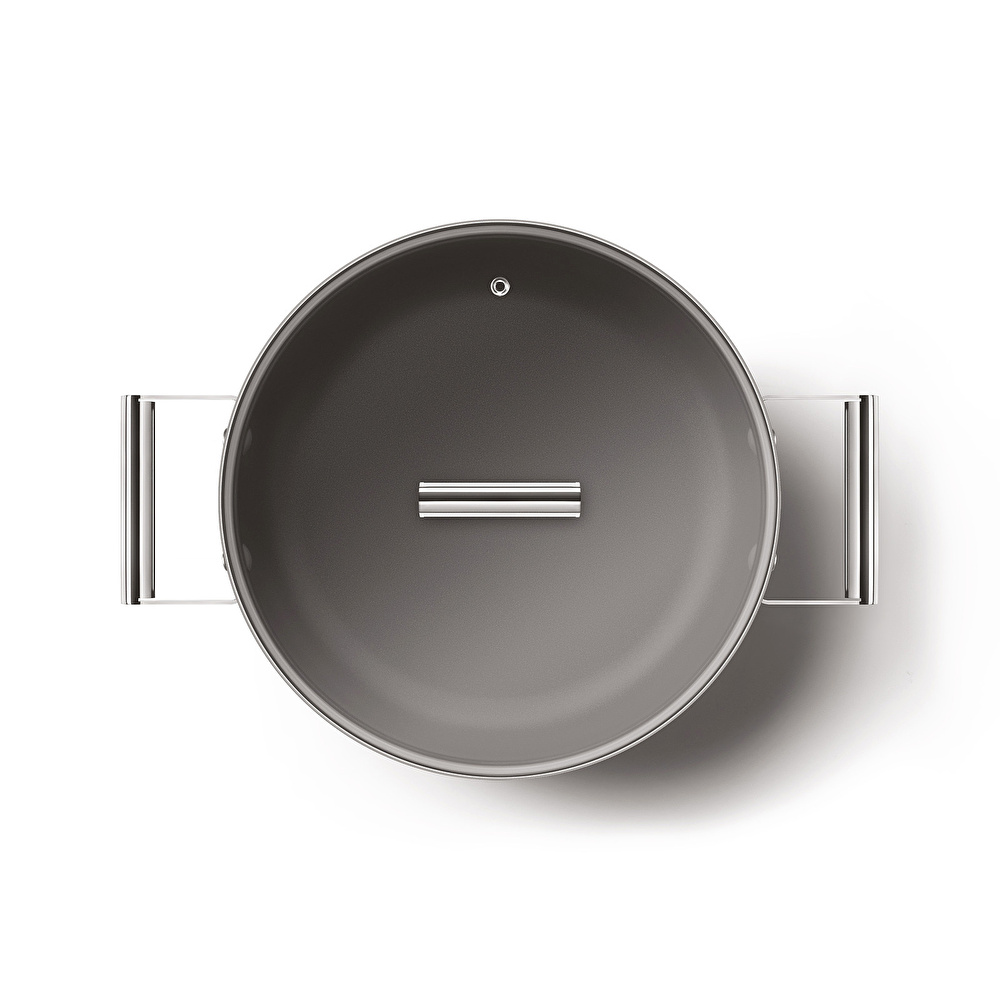 Smeg Cookware Kırmızı Tencere Cam Kapaklı 28 cm görseli 10