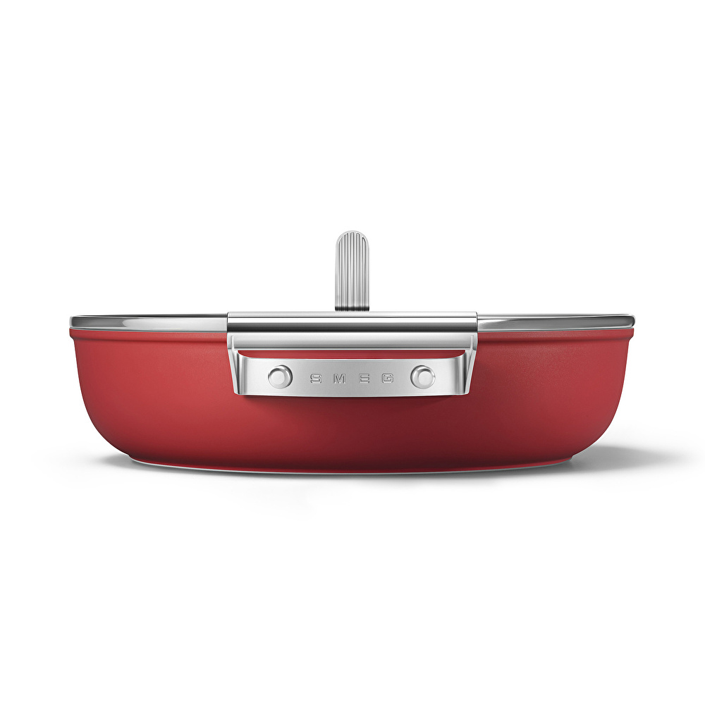 Smeg Cookware Kırmızı Tencere Cam Kapaklı 28 cm görseli 11