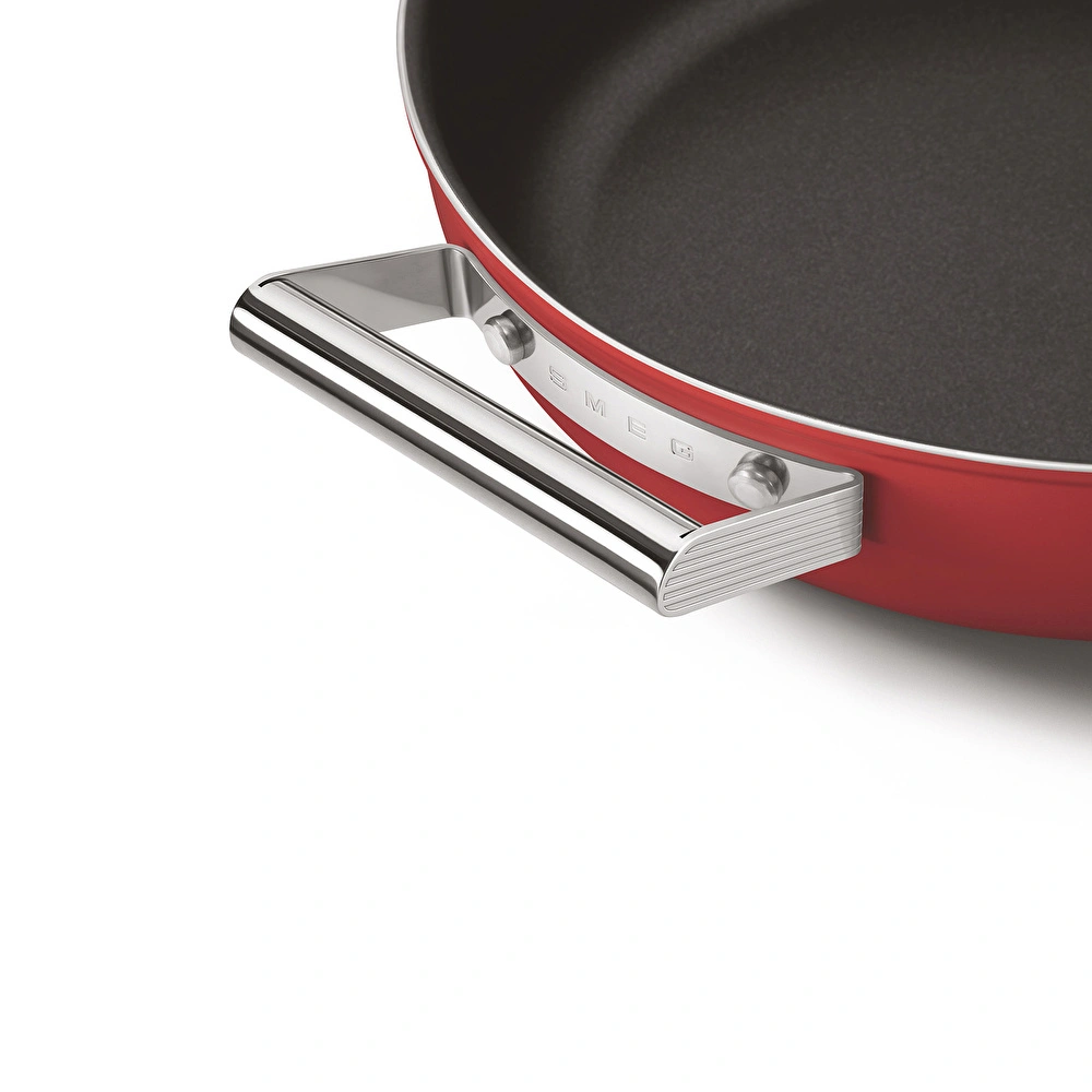 Smeg Cookware Kırmızı Tencere Cam Kapaklı 28 cm görseli 14