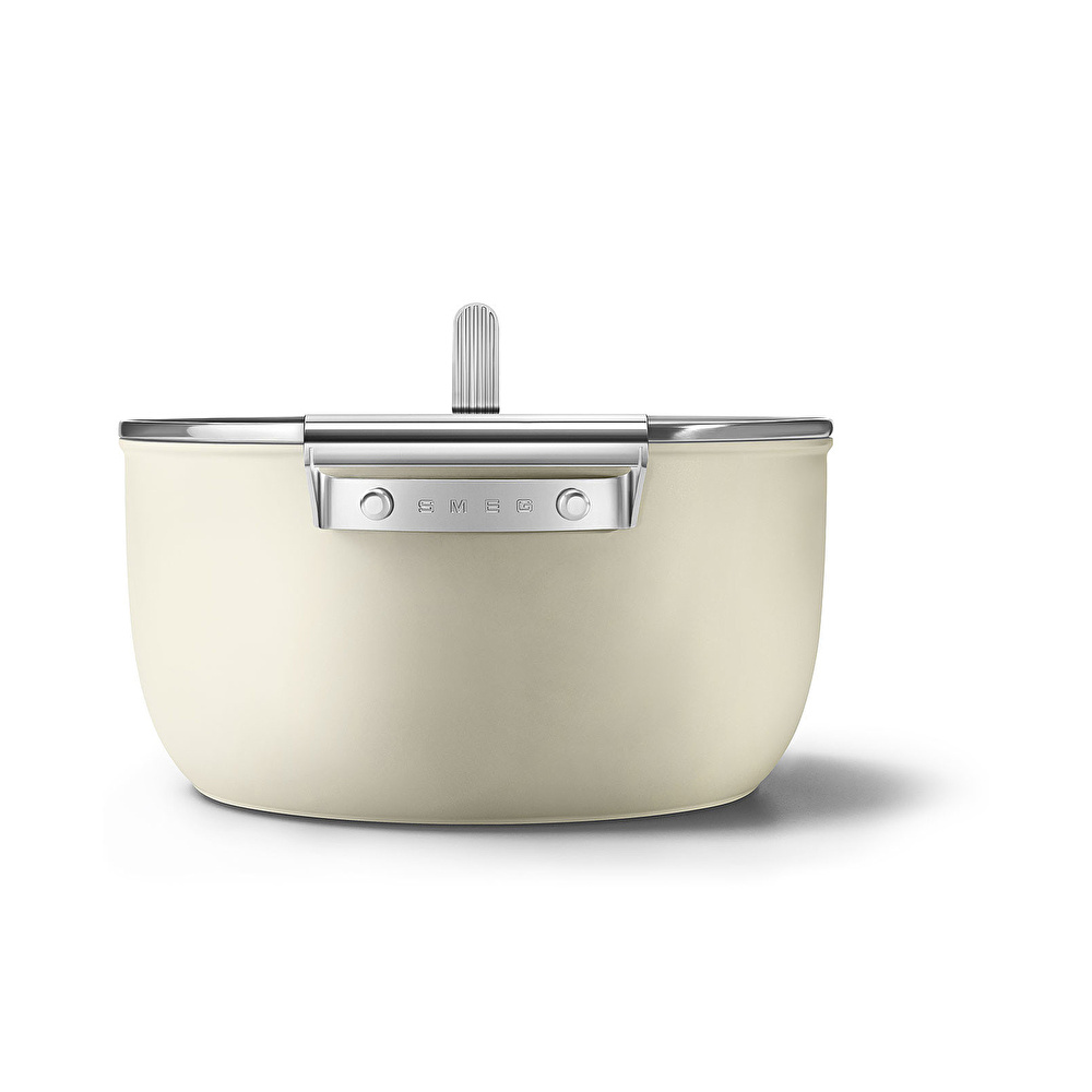 Smeg Cookware Krem Tencere Cam Kapaklı 26 cm görseli 3