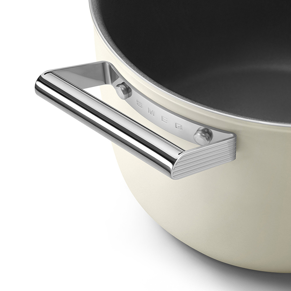Smeg Cookware Krem Tencere Cam Kapaklı 26 cm görseli 8